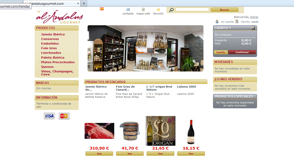 Tienda web realizada con Prestashop