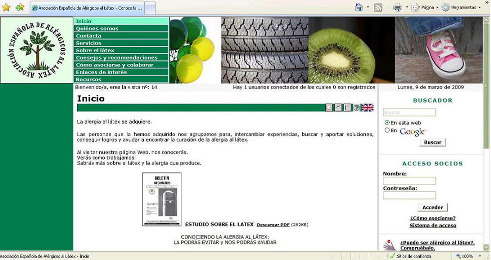 Web a medida realizada con JAVA y MySQL