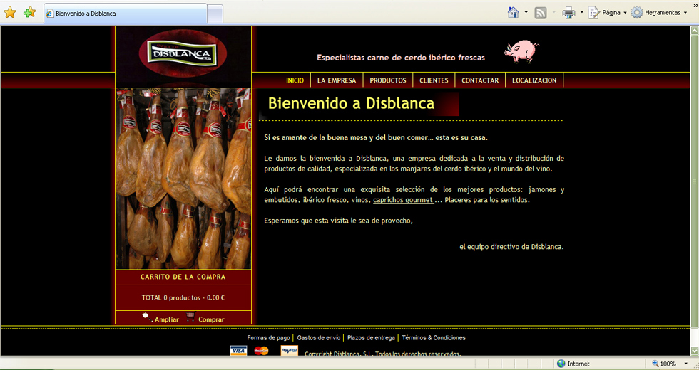 Tienda web realizada a medida con PHP y MySQL