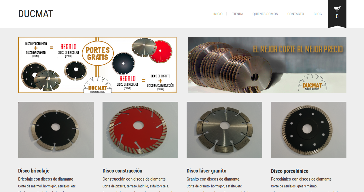 Web dinámica realizada con WordPress