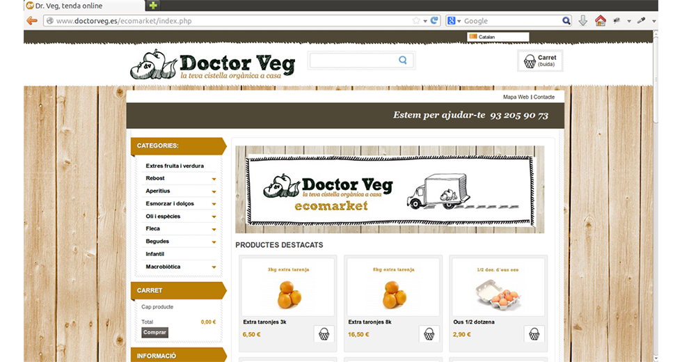 Tienda web realizada con Prestashop