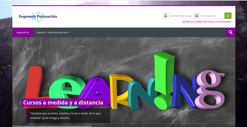 Nueva web Ingeweb Formación