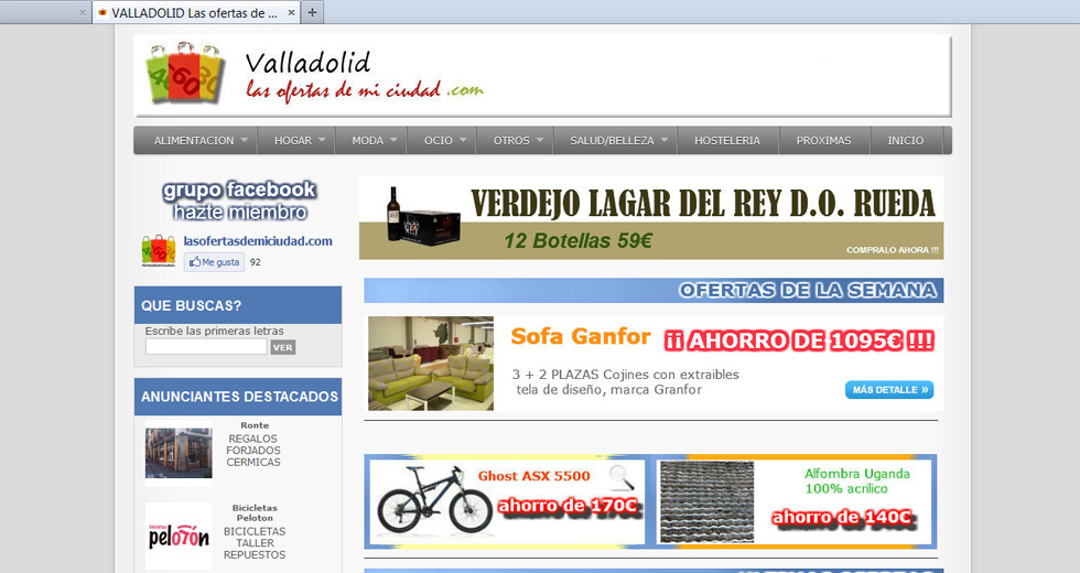 Tienda web realizada con Prestashop