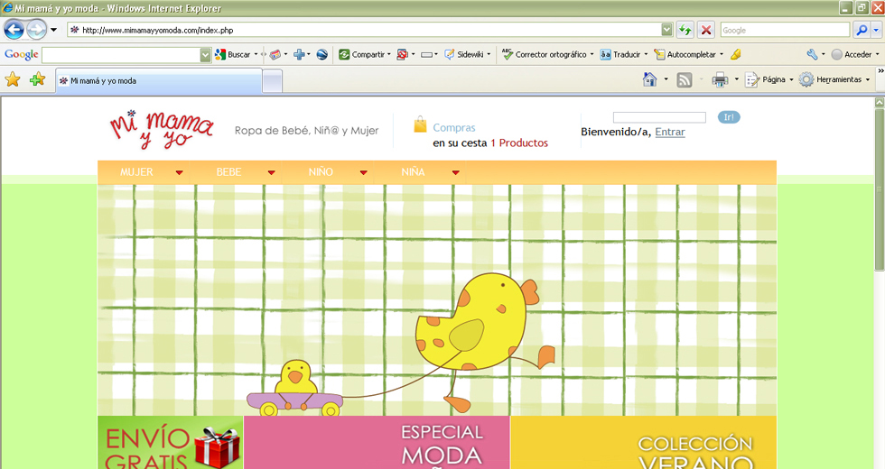 Tienda web realizada con Prestashop