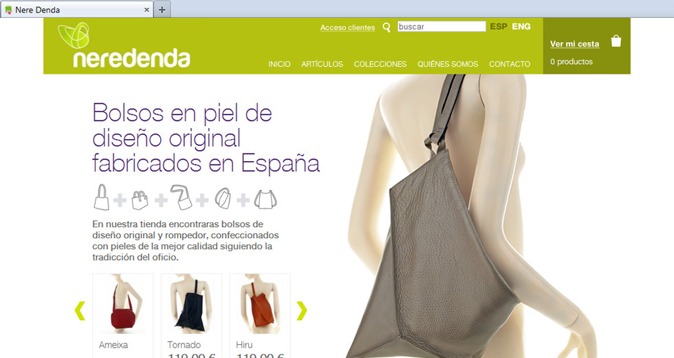 Tienda web realizada con Prestashop