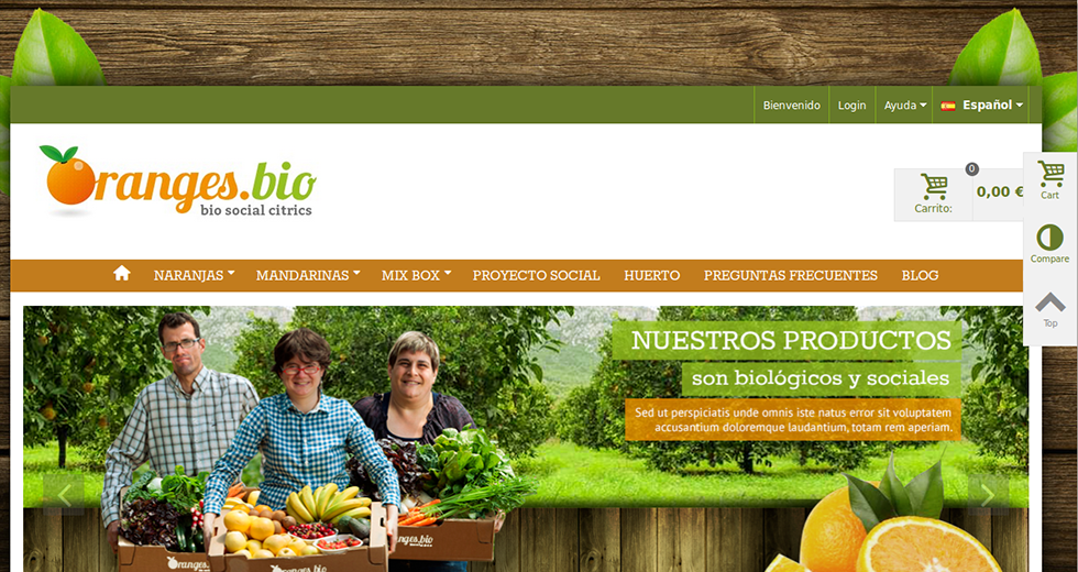 Tienda web realizada con Prestashop