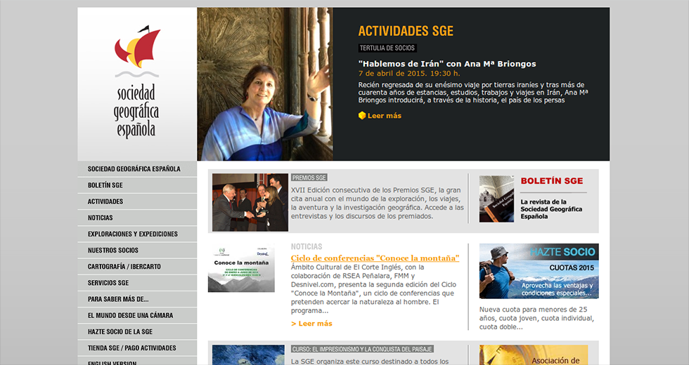 Web dinámica realizada con Typo3