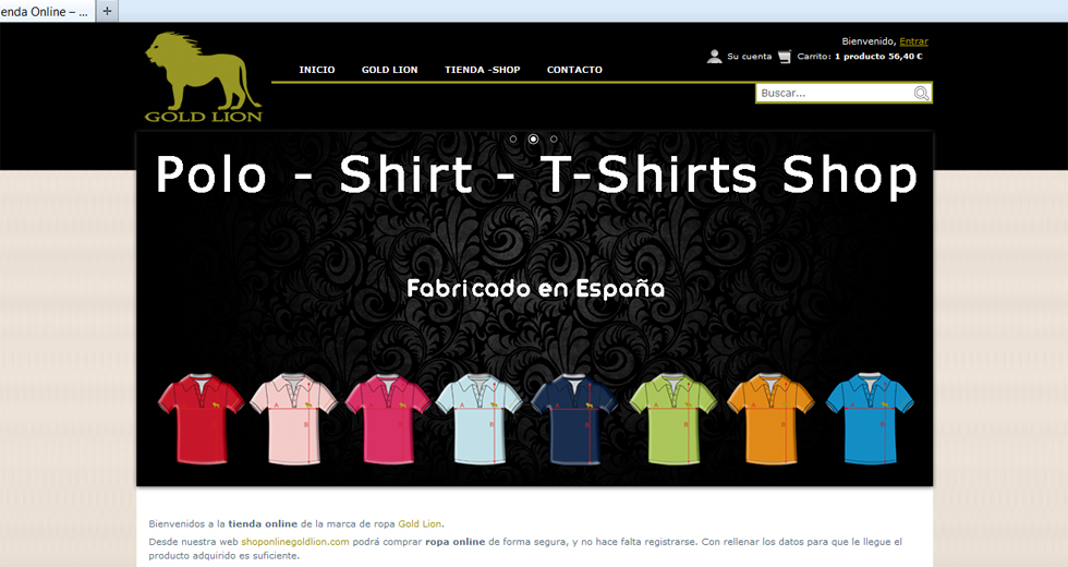 Tienda web realizada con Prestashop