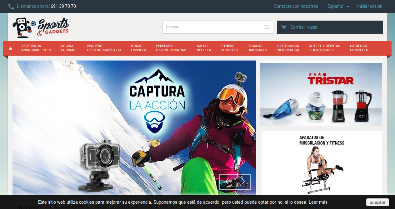 Tienda web realizada con Prestashop