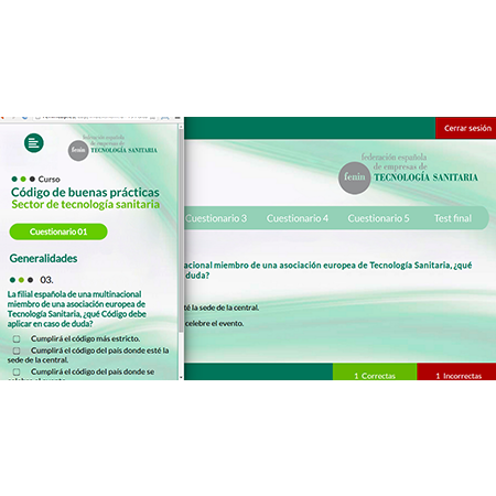 Captura de pantalla de web a medida hecha por IngeWeb, programadores informáticos, para cliente.